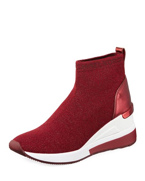 michael kors skyler bootie sneaker|Michael Kors stretch knit sneakers.